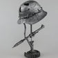 Stahlhelm-Tischlampe – Einzigartige historische Dekoration
