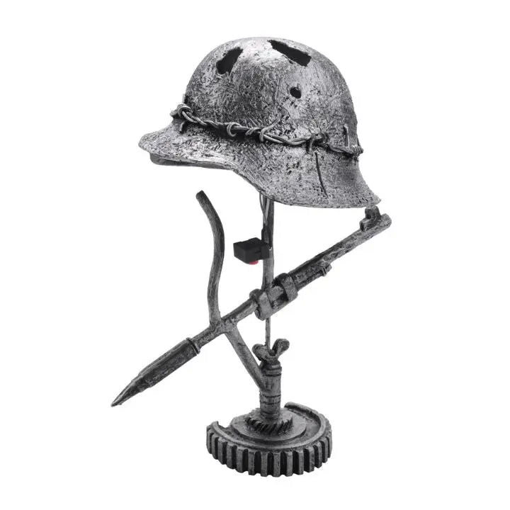 Stahlhelm-Tischlampe – Einzigartige historische Dekoration