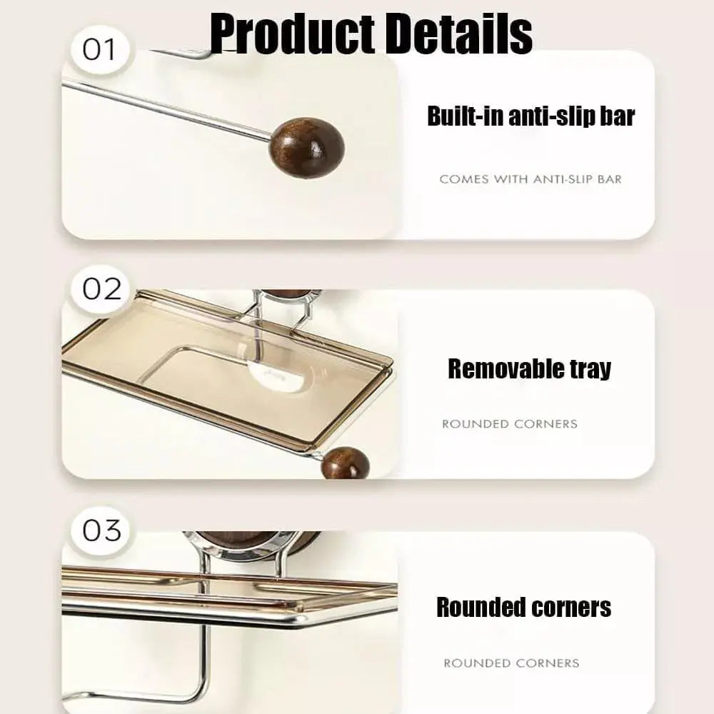 Toilettenpapierhalter aus Edelstahl mit Saugmechanismus – Kein Bohren