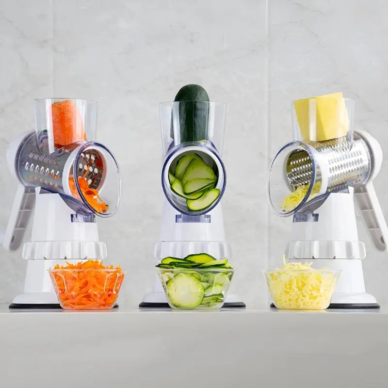 VeggieTrinity™ Schneiden, schreddern und mahlen wie ein Profi!