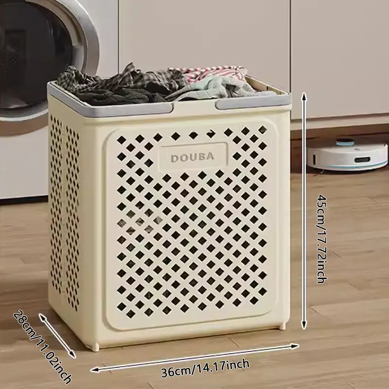 Wäschekorb mit großer Kapazität und Rädern, faltbar