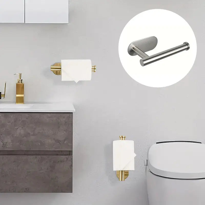 Wandmontierter Toilettenpapierhalter aus Edelstahl