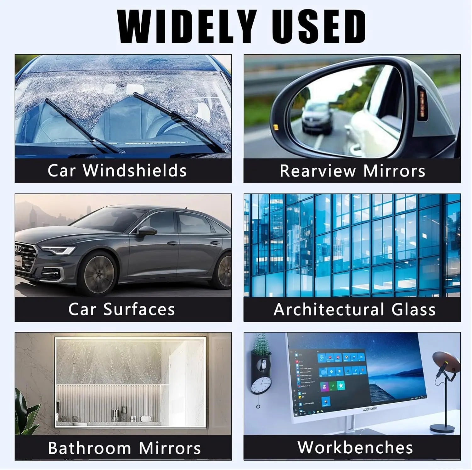 Wasserabweisender Glasreiniger für klare Sicht