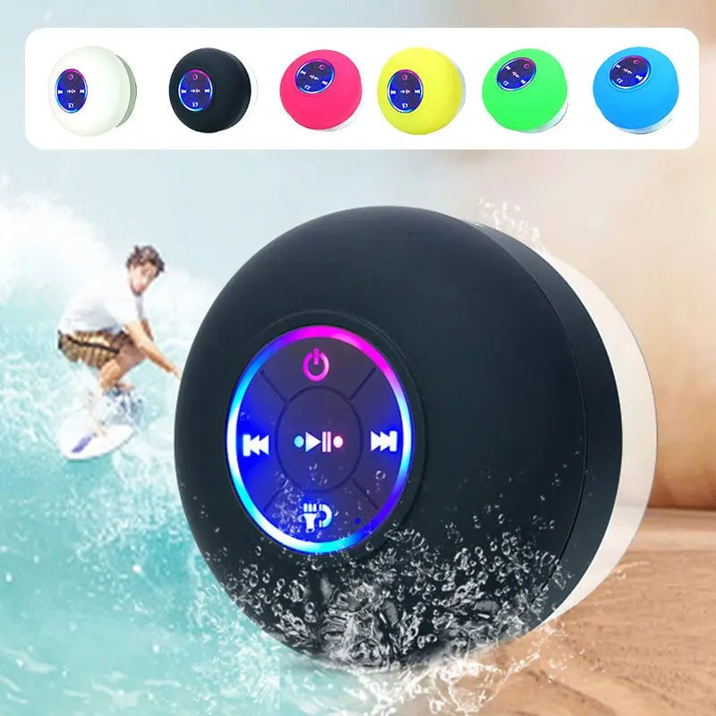 Wasserdichter Bluetooth-Duschlautsprecher mit LED-Licht