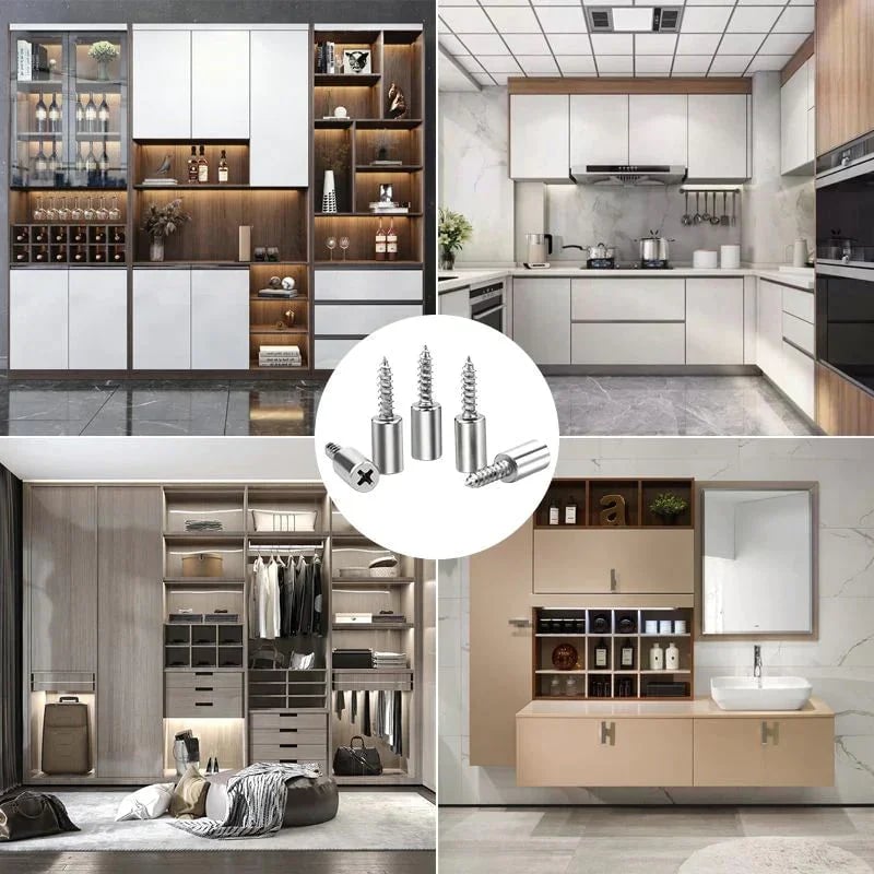 30+50 GRATIS | Selbstschneidende Schrauben für Schränke & Regale – Kein Bohren nötig