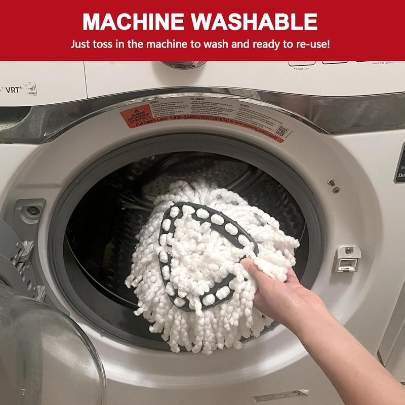 5-teiliges Ersatz-Set für Spin-Mopp – enthält 3 Mikrofaser-Mopptücher + 2 Bürsten für gründliche Reinigung!