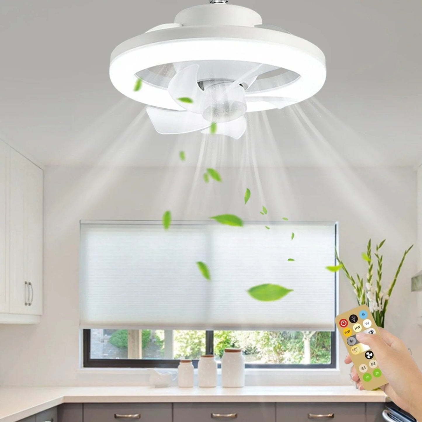 LED-Deckenventilator mit Fernbedienung – Leise & Stilvolle Kühlung