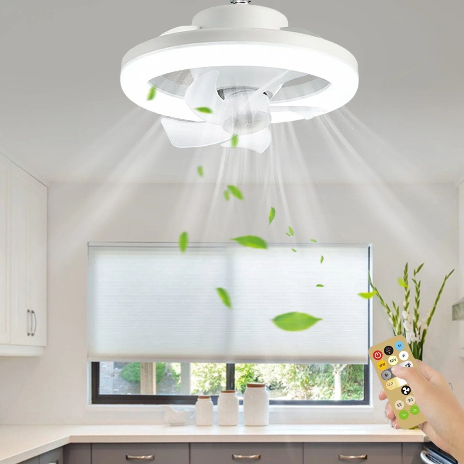 LED-Deckenventilator mit Fernbedienung – Leise & Stilvolle Kühlung