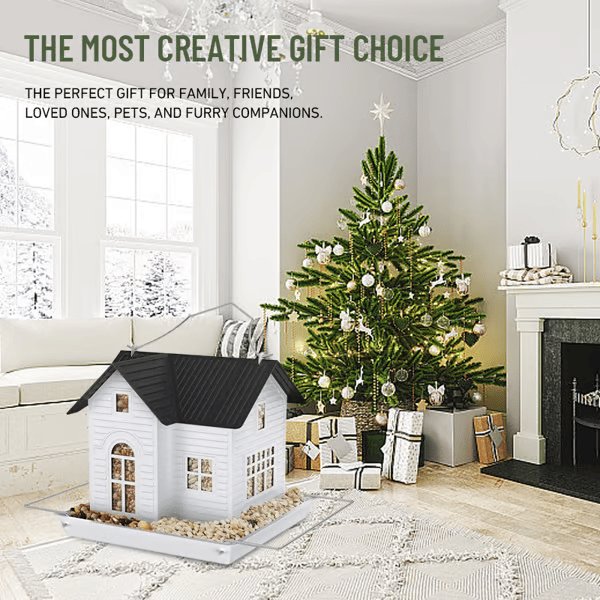 Solar-Vogelhaus mit LED – Leuchtende Gartenlaterne & Futterstation in einem!