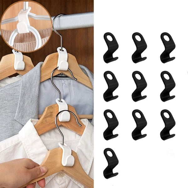 30er-Set Kleiderbügel-Verbinder – Platzsparende Ordnung im Kleiderschrank