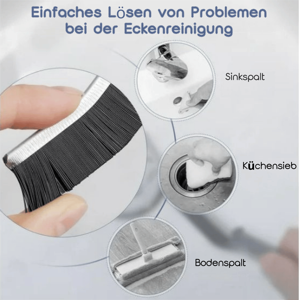 1+1 Gratis | Eckenreinigungsbürste – Kraftvolle Reinigung für Spalten mit Hartborsten