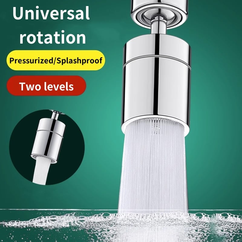 1+1 GRATIS | Universeller 720° drehbarer Wasserhahnaufsatz – Spritzfrei & Langlebig