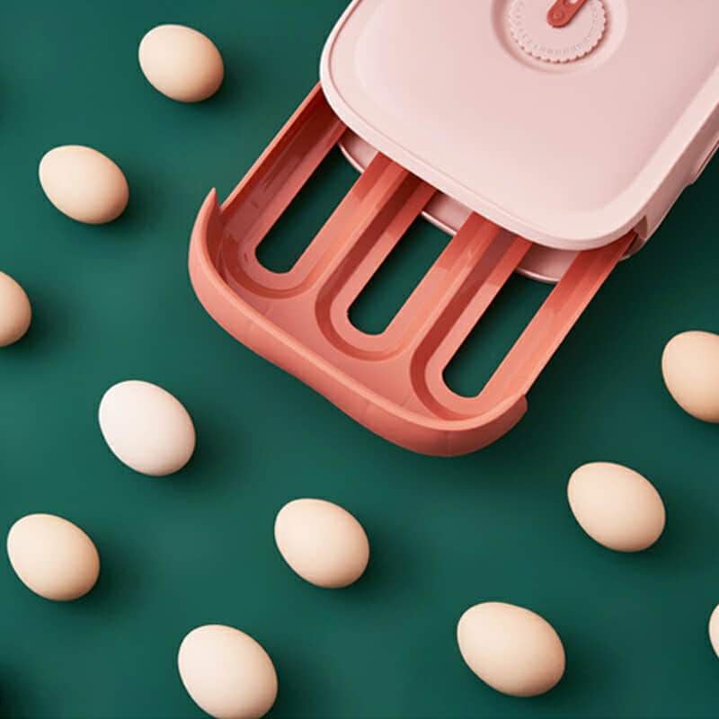 Eier-Aufbewahrungsbox mit Schublade – Platzsparender Organizer mit Anti-Kollisions-Design