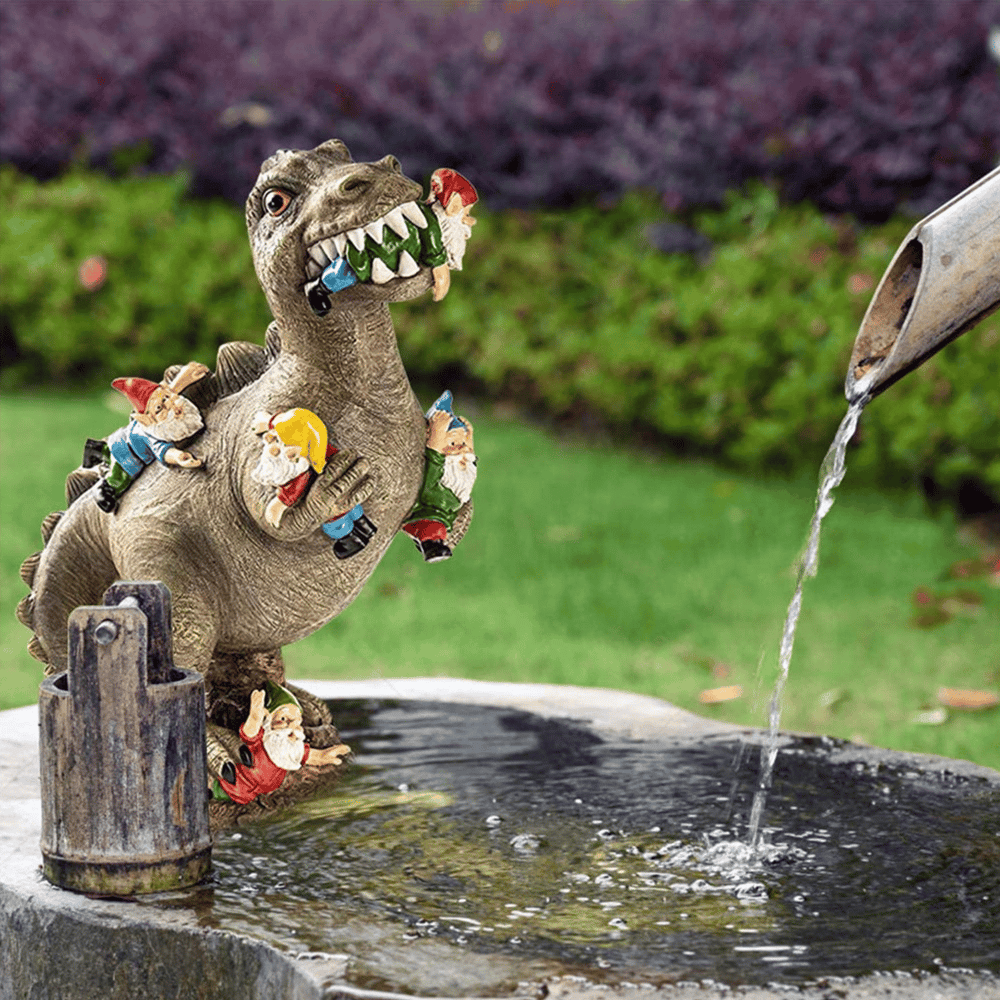 Dinosaurier-Gartenfigur – Lustiger & Einzigartiger Wichtelfresser