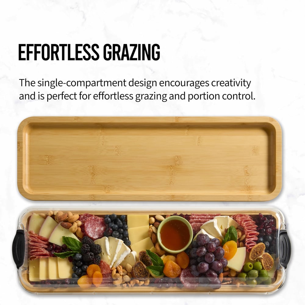 Servierplatte & Schneidebrett – 2-in-1 Design mit Deckel für Zubereitung & Präsentation!