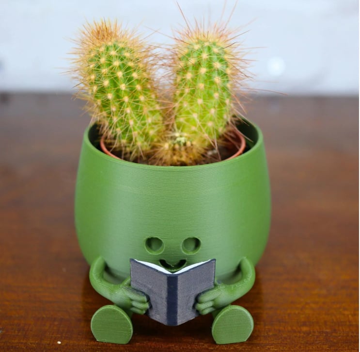 Selbstbewässernder Blumentopf – Niedliches Gesicht mit biegsamen Beinen!