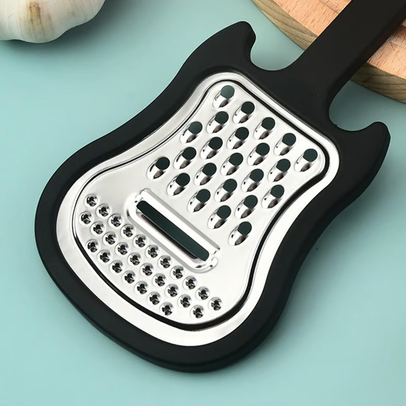 Gemüseschäler aus Edelstahl – Gitarrenförmiger Schäler zum Schälen & Hobeln