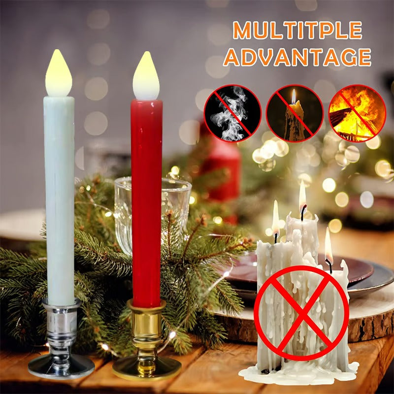 2+2 GRATIS | Flammenlose LED-Kerzen – Sicher, Elegant & Langlebig