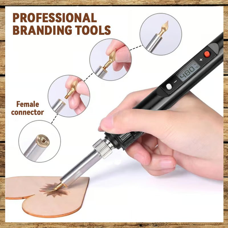 26/58-teiliges Buchstaben-Kupferpräge-Set für DIY-Holz- und Ledergravur