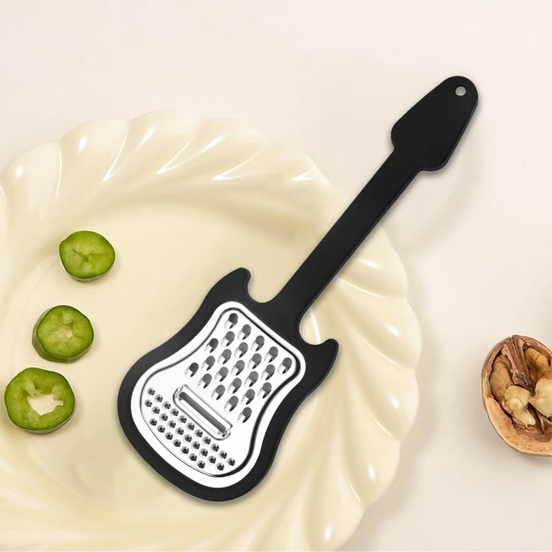 Gemüseschäler aus Edelstahl – Gitarrenförmiger Schäler zum Schälen & Hobeln