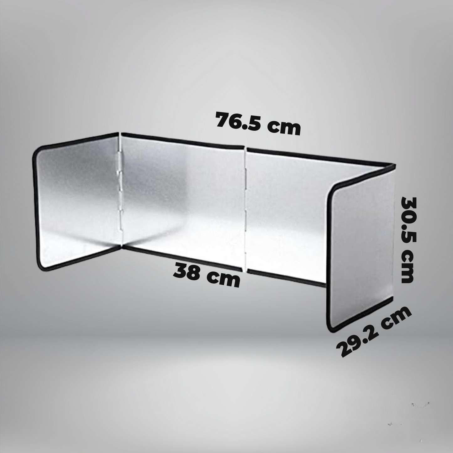 Faltbarer Spritzschutz mit Antihaftbeschichtung
