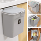 Wandhängender Mülleimer mit Deckel – Platzsparender Abfalleimer mit Schaber für Küche & Bad