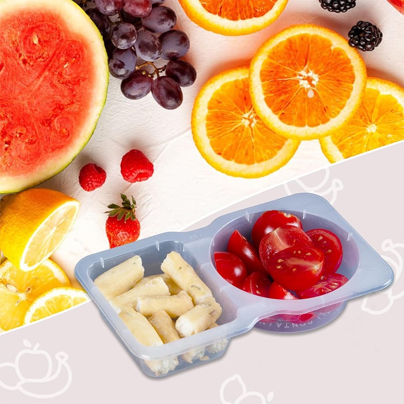 10er-Set Wiederverwendbare Snackbehälter (130 ml) – Mit Doppelkammer & Auslaufschutz