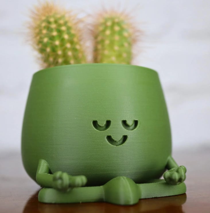 Selbstbewässernder Blumentopf – Niedliches Gesicht mit biegsamen Beinen!