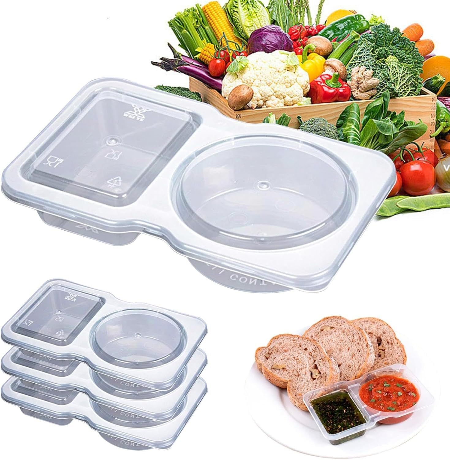 15+5 GRATIS | Wiederverwendbare, auslaufsichere Snackboxen – Umweltfreundlich & langlebig