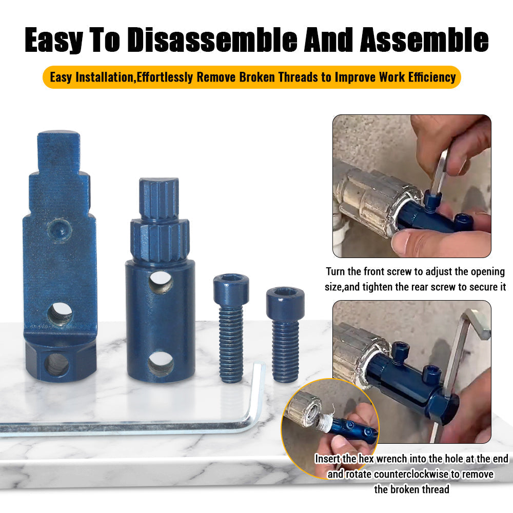 1+1 GRATIS | Abgebrochener Rohrgewinde-Extraktor – Entfernen Sie beschädigte Gewinde mühelos