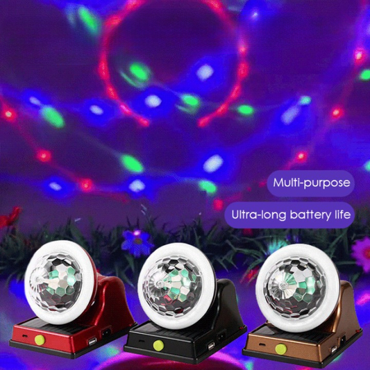 Solarbetriebene Rotierende RGB-Disco-Kugel – Magisches Partylicht