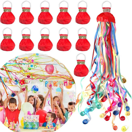 10er-Set Handliche Papier-Streamer – Bunte Deko ohne Konfetti-Chaos