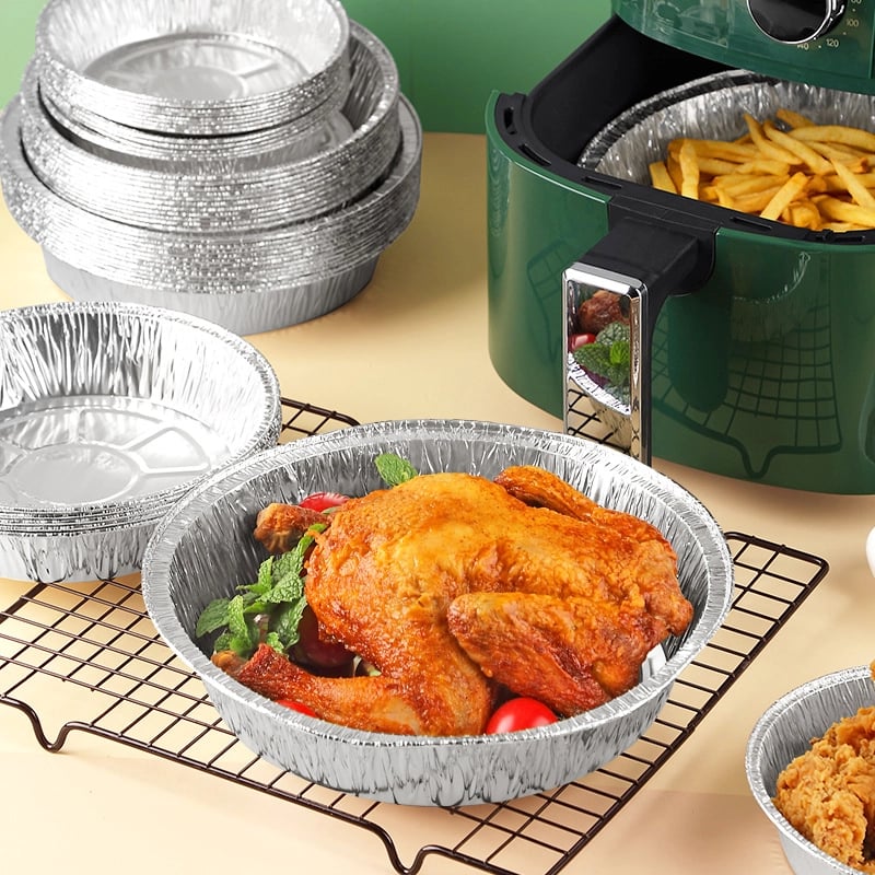 Wiederverwendbare Aluminiumfolie für Heißluftfritteusen – Keine Unordnung mehr! (30+20 Gratis)