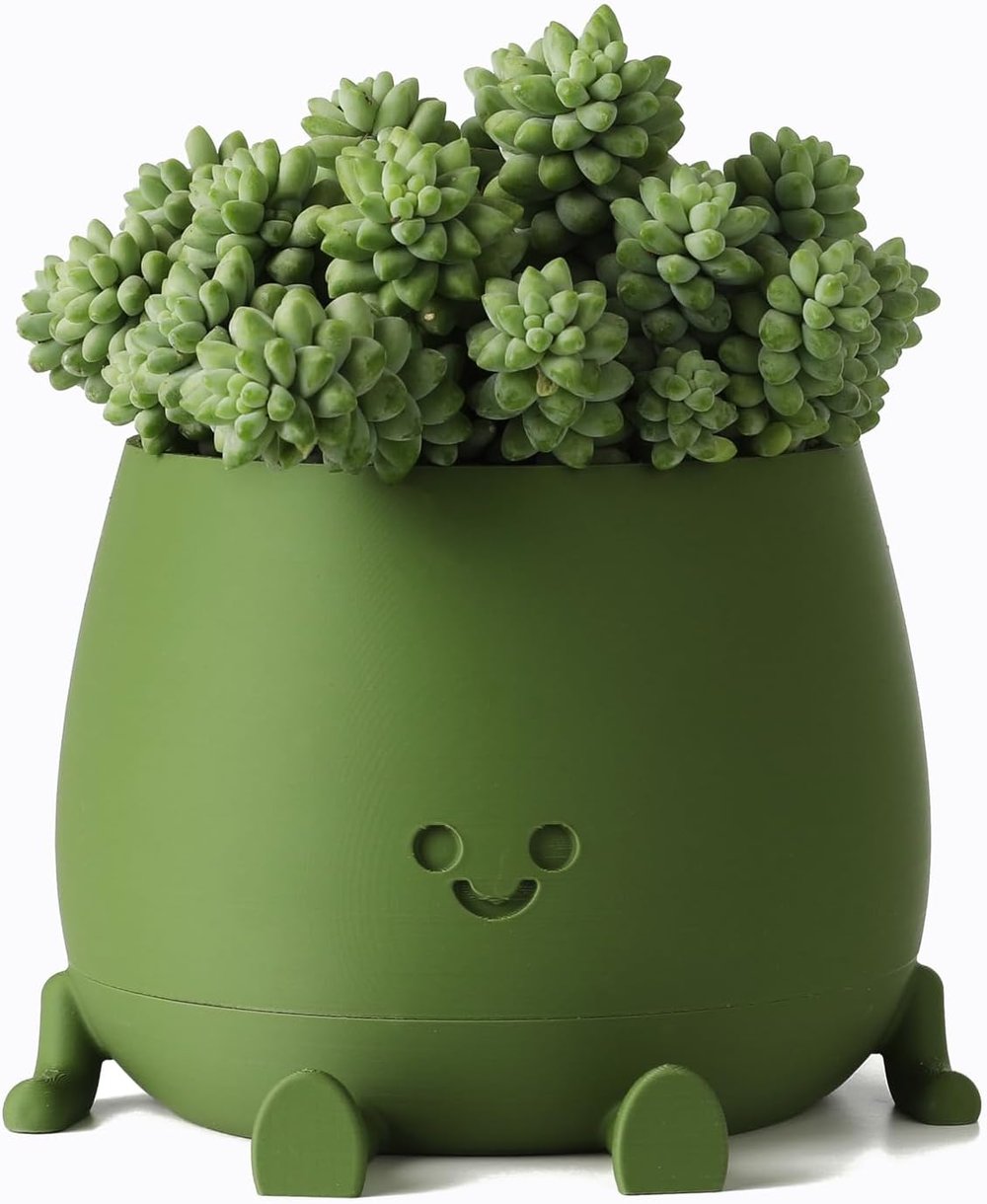 Selbstbewässernder Blumentopf – Niedliches Gesicht mit biegsamen Beinen!