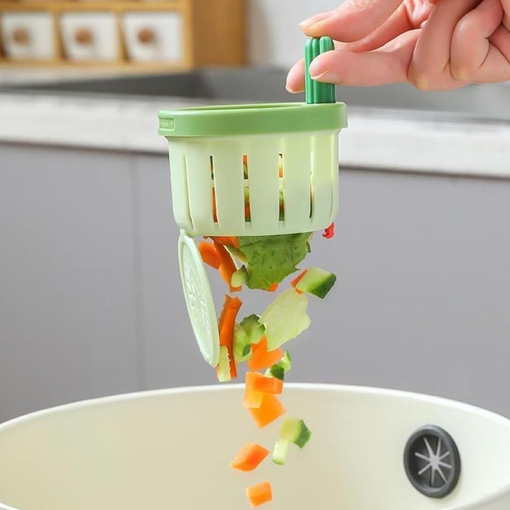 1+1 Gratis | Eleganter Spülbecken-Sieb mit Druckmechanismus – Hygienische Abfallentsorgung