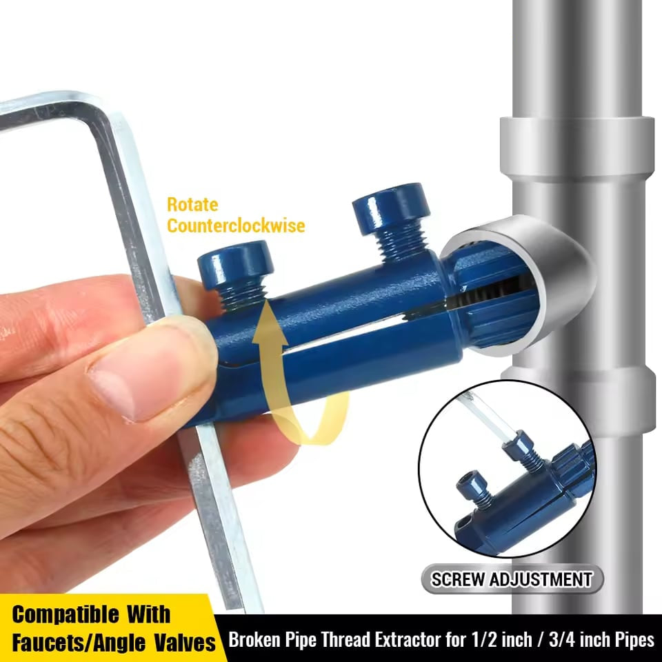 1+1 GRATIS | Abgebrochener Rohrgewinde-Extraktor – Entfernen Sie beschädigte Gewinde mühelos