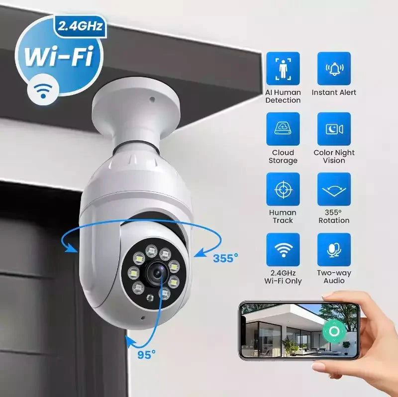 Drahtlose HD Kamera in Glühbirne – Vollständige Kontrolle in Ihren Händen