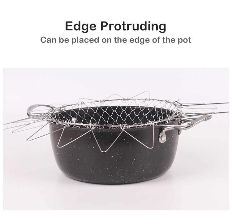 Edelstahl-Kochkorb mit Griffen – Einfaches Abtropfen & Servieren
