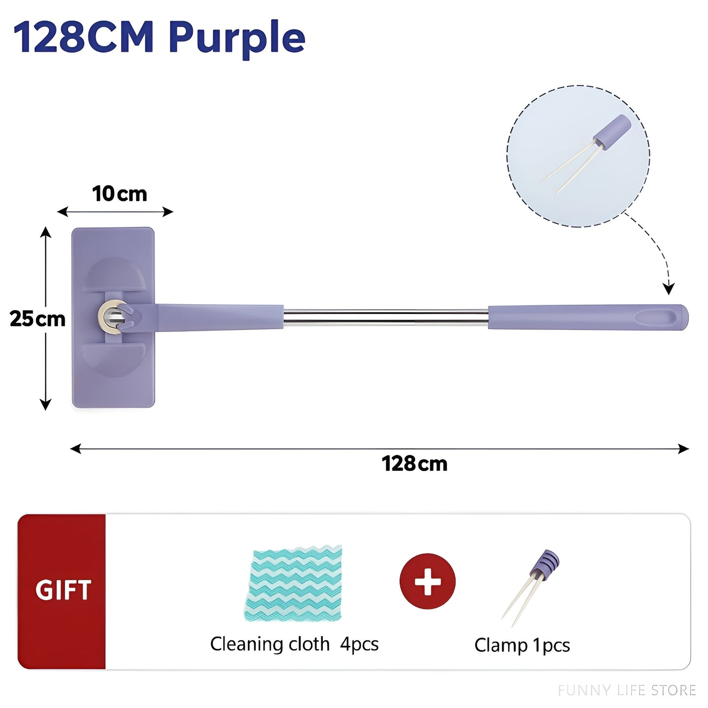 Selbstwechselnder Flachmopp (JETZT 180 % größer) + 4 GRATIS Reinigungstücher