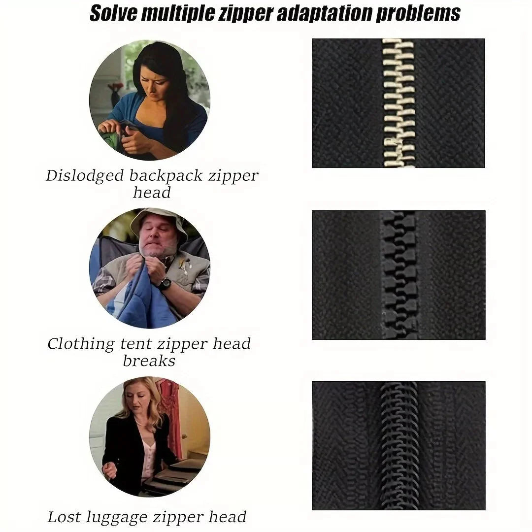 Abnehmbarer und austauschbarer Reißverschluss-Zipper – Schnelle Lösung | 12 Stück