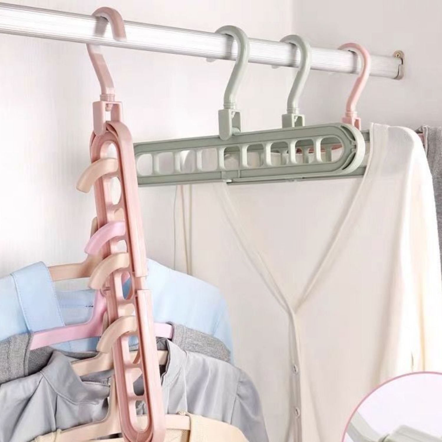 1+1 GRATIS | Faltbarer Multi-Bügel – Mehr Platz im Kleiderschrank & perfekte Ordnung