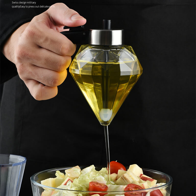 Eleganter ÖL- & Sirupspender aus Glas – Für sauberes Ausgießen mit Stil