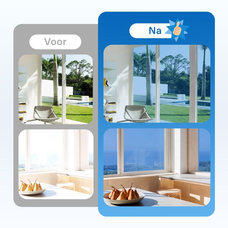 1+1 GRATIS | Einweg-Spiegelfolie für Fenster – Wärmedämmung & UV-Schutz